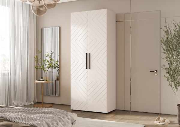 Спальный гарнитур Флэш Шкаф 2-х ств.(900) МИФ (Кашемир, Кашемир)