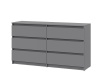 Денвер Комод с ящиками (1,38м) SV-мебель (Графит серый)