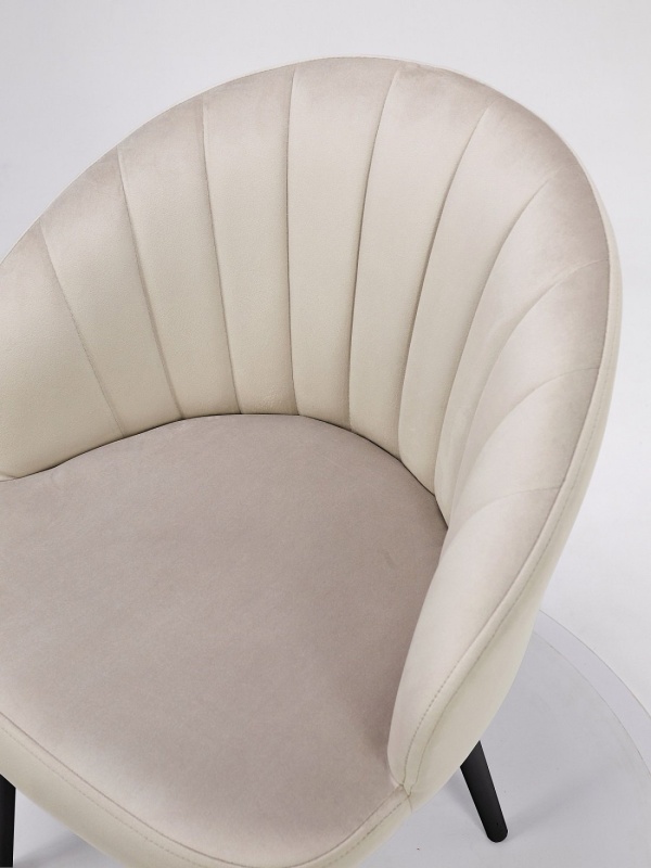 Стул Зефир ПАМИР (F06 Светло-бежевый/Черная опора)