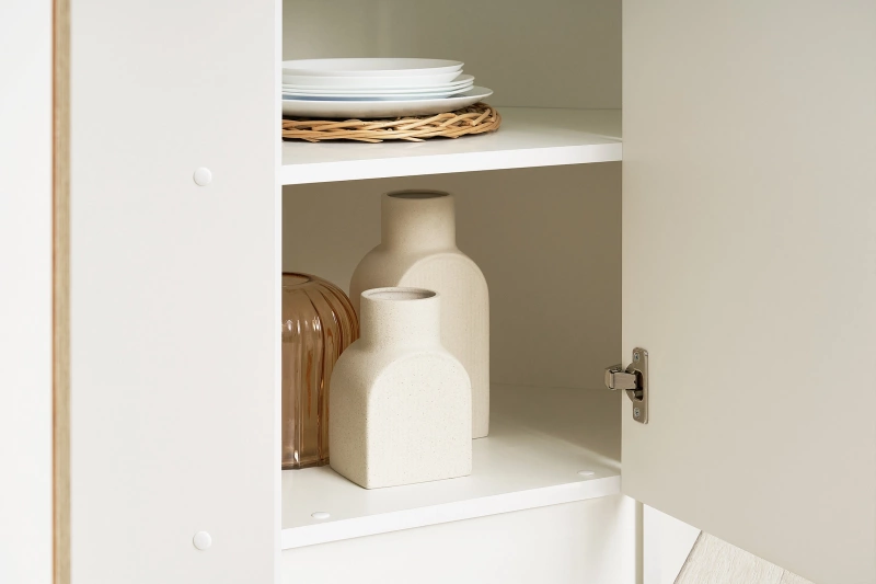 Буфет Констанция угловой МИФ (Белый матовый)