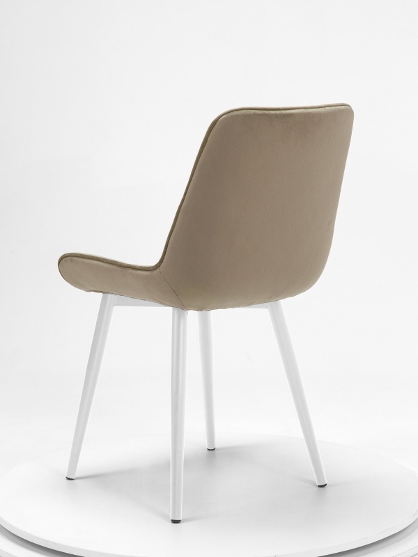 Стул Румба ПАМИР (F08 Бежевый/Белая опора)