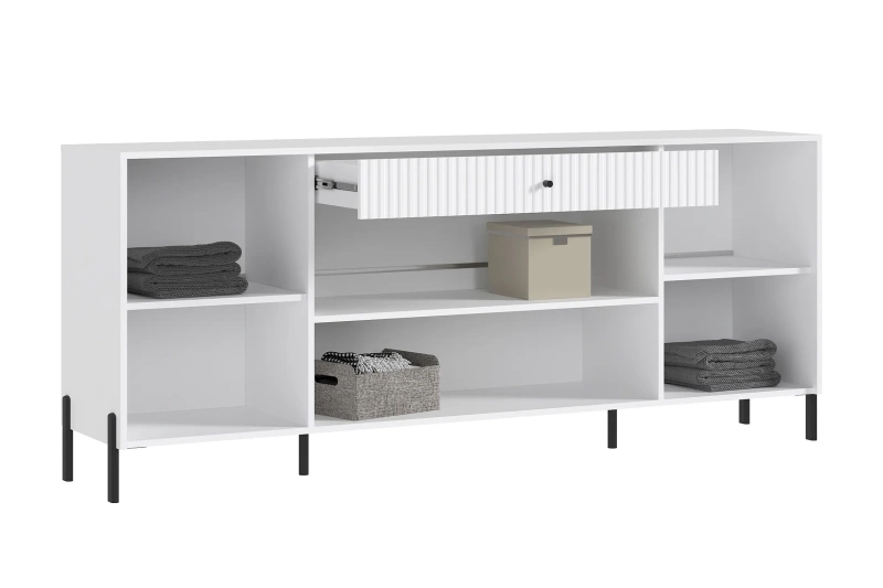 Гостиная Оливия Комод (металл) МИФ (Белый, Шарли Белый)