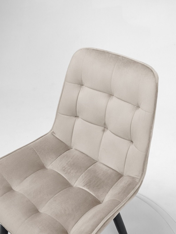 Стул Румба ПАМИР (F06 Светло-бежевый/Черная опора)