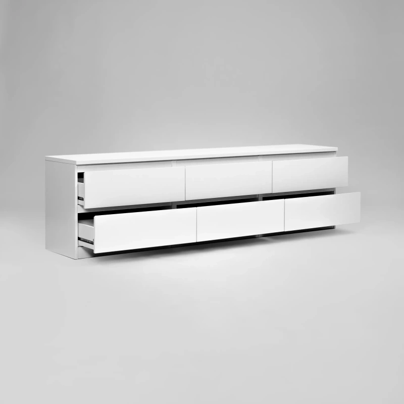 Кастор Тумба 6 ящиков СВЕДСТА (Белый (1944*542*396))