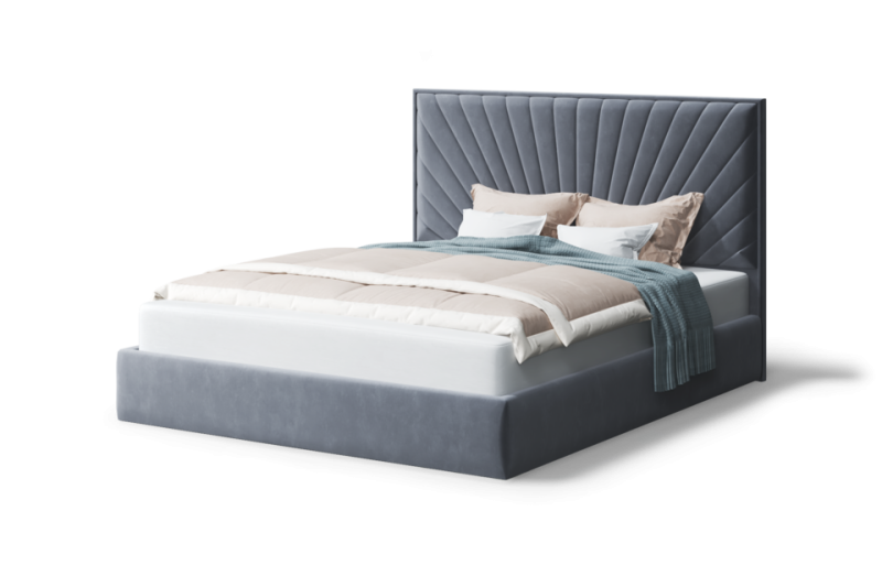 Кровать НА опоре Леона 1200 МЛЕК (бренди лайт 28/серый)