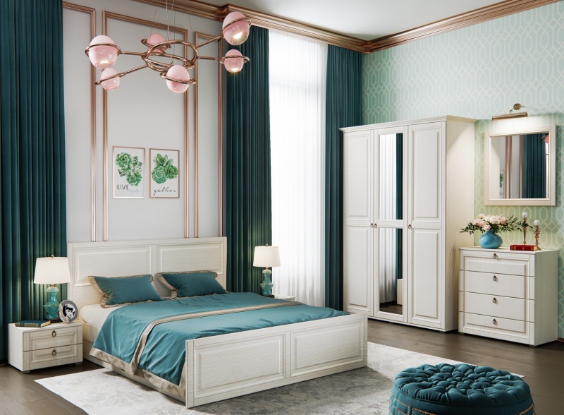 Спальный гарнитур Престиж-1 Шкаф угловой универсальный МИФ (Сандал светлый)