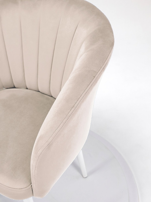 Стул Версаль ПАМИР (F06 Светло-бежевый/Белая опора)