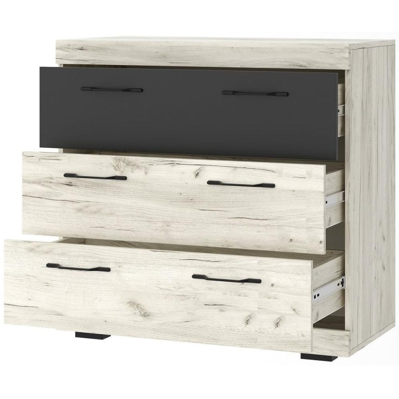 Соната Комод КС-900 ПАМИР (Крафт белый-Антрацит)