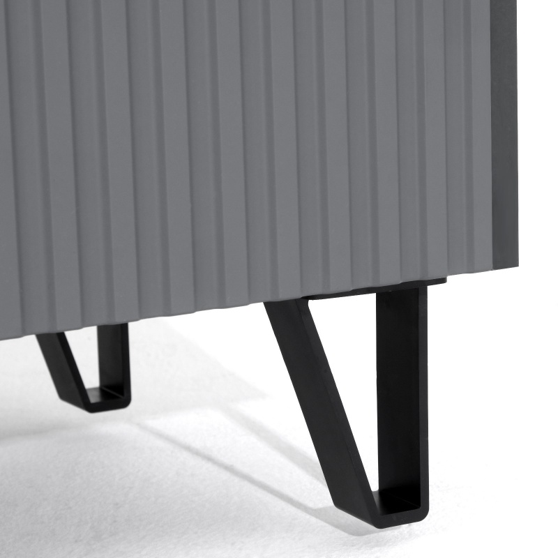 Гостиная Оливия Шкаф МДФ МИФ (Графит, Мрамор Глянец)