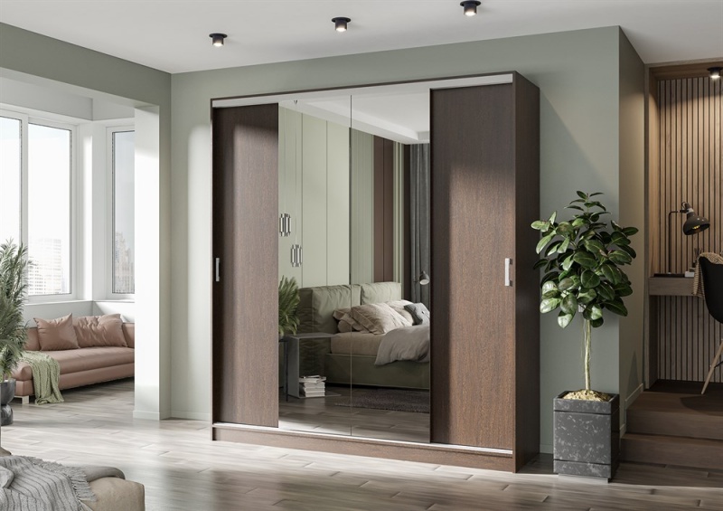 Альянс Шкаф-купе 2,0 СТЕНД (ВЕНГЕ/ВЕНГЕ (2,0х2,2х0,61) СНЯТ)