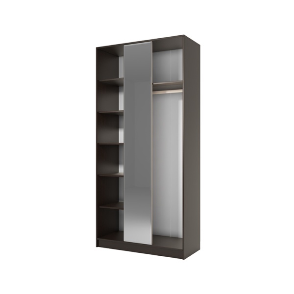 Прихожая Диана-4 Секция №10 шкаф 3-х ств. с зеркалом РОСТОК (Ясень анкор / Дуб эльза)