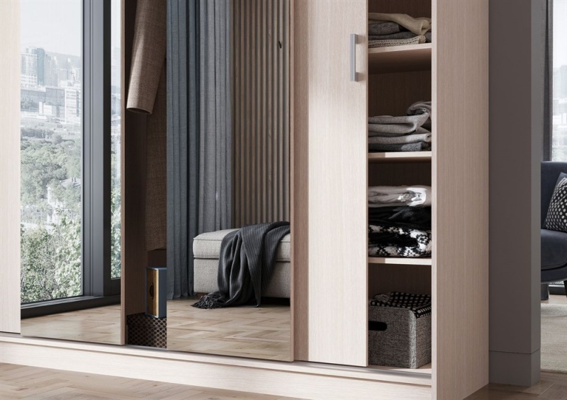 Альянс Шкаф-купе 2,0 СТЕНД (БЕЛФОРТ/БЕЛФОРТ (2,0х2,2х0,61))