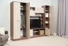 Гостиная Марта - М СТЕНД (фасад ШИМО СВЕТЛЫЙ/корпус ШИМО ТЕМНЫЙ (2700*2124*468/ТВ 936*812))