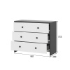 М/С Дольче Комод 3 ящика SV-мебель (Графит/Белый)