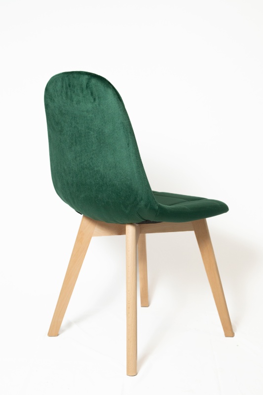Стул Аделаида КНР (стул с бархатным сиденьем и деревянными ножками зеленый)