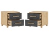 Спальный гарнитур Ирис Тумбы прикроватные (в компл. 2шт, цена указана за 1ед.) МИФ (Браш Графит, Дуб Крафт золото)