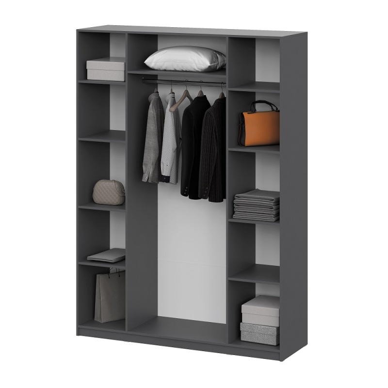 Шкаф ШК-5 (1600) SV-мебель (Графит серый)