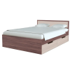 Гармония КР 604 кровать с ящиками 1600 СТЕНД/ТВД (фасад ШИМО СВЕТЛЫЙ/корпус ШИМО ТЕМНЫЙ (1,652х0,78х2,032))