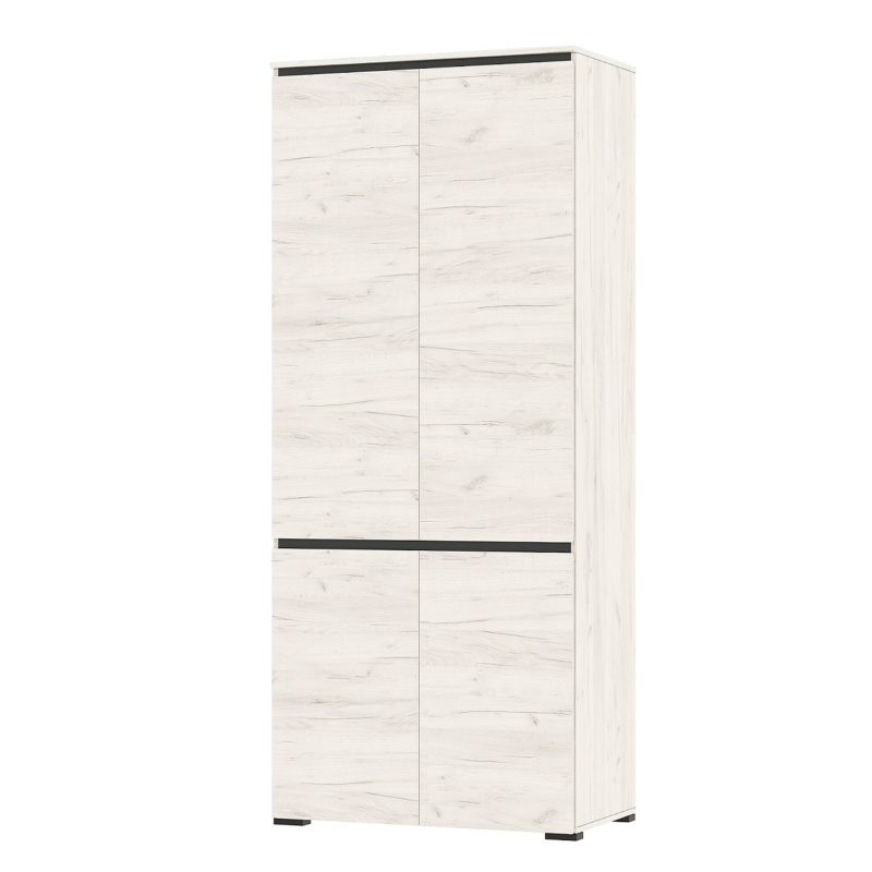 Гостиная Гретта Шкаф 4С ПАМИР (Крафт белый-Антрацит)