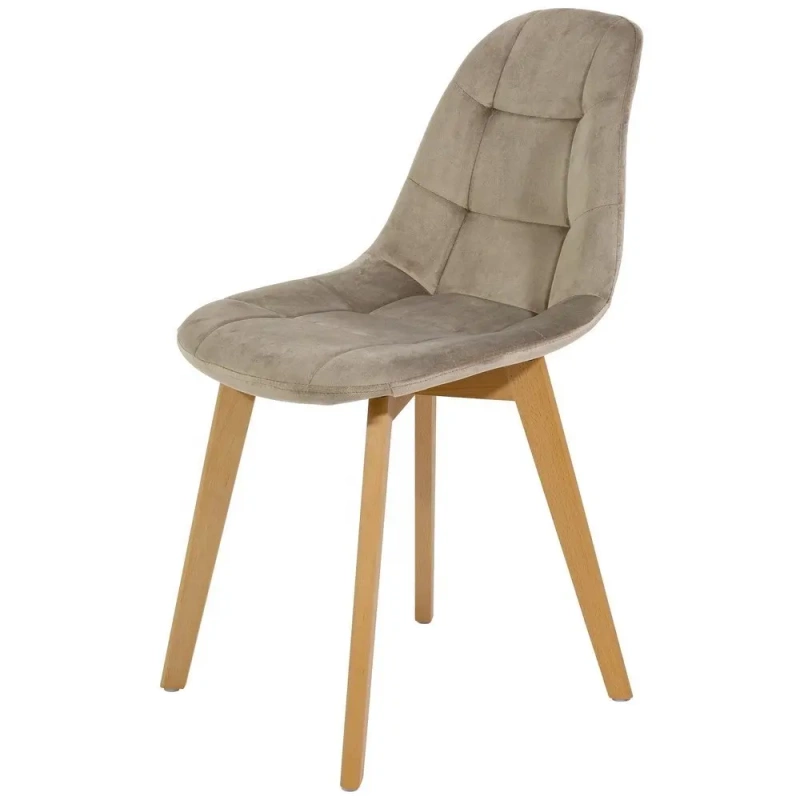 Стул Аделаида КНР (стул с бархатным сиденьем и деревянными ножками светло-коричневый)