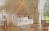 Детская серия Юниор-4 Кровать 1,6*0,8м МИФ (Шарли Белый/Дуб Крафт Белый)