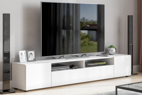 Пекин-1 Тумба под ТВ РОСТОК (Белый "поры дерева" (2000х330х346))