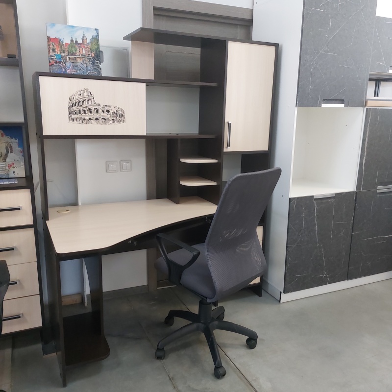 Стол компьютерный КЛ 6.0 ЛЕВЫЙ РОСТОК (Венге / Дуб молочный)