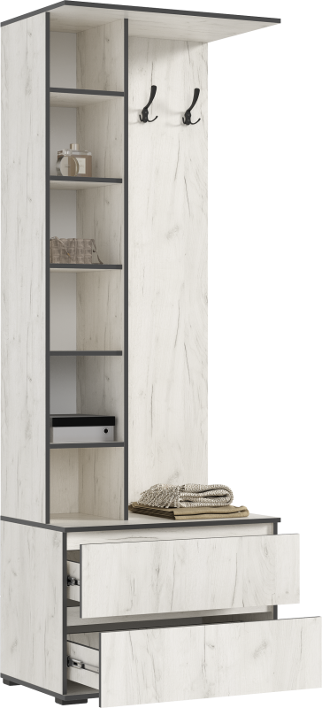 Прихожая Норд МИФ (Дуб крафт Белый)