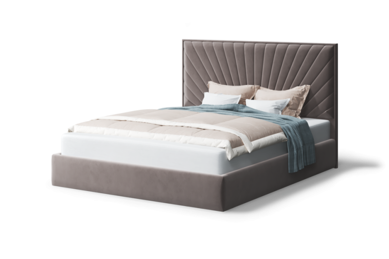 Кровать НА опоре Леона 1200 МЛЕК (бренди лайт 05/кофе)