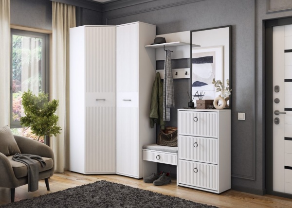 Прихожая Шарлиз Зеркало настенное В ПРОФИЛЕ МЛЕК (Белое сияние (1200))