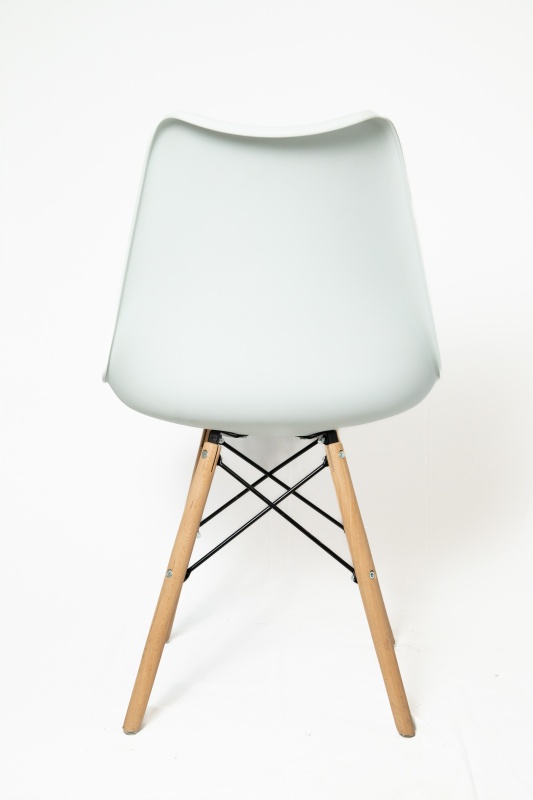 Стул Хобарт КНР (пластиковое сиденье с подушкой из полиуретана, деревянные ножки с металлическим каркасом БЕЛЫЙ)