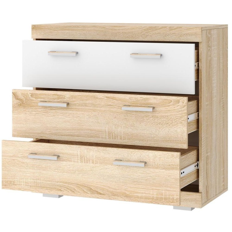 Соната Комод КС-900 ПАМИР (Сонома-Белый глянец)