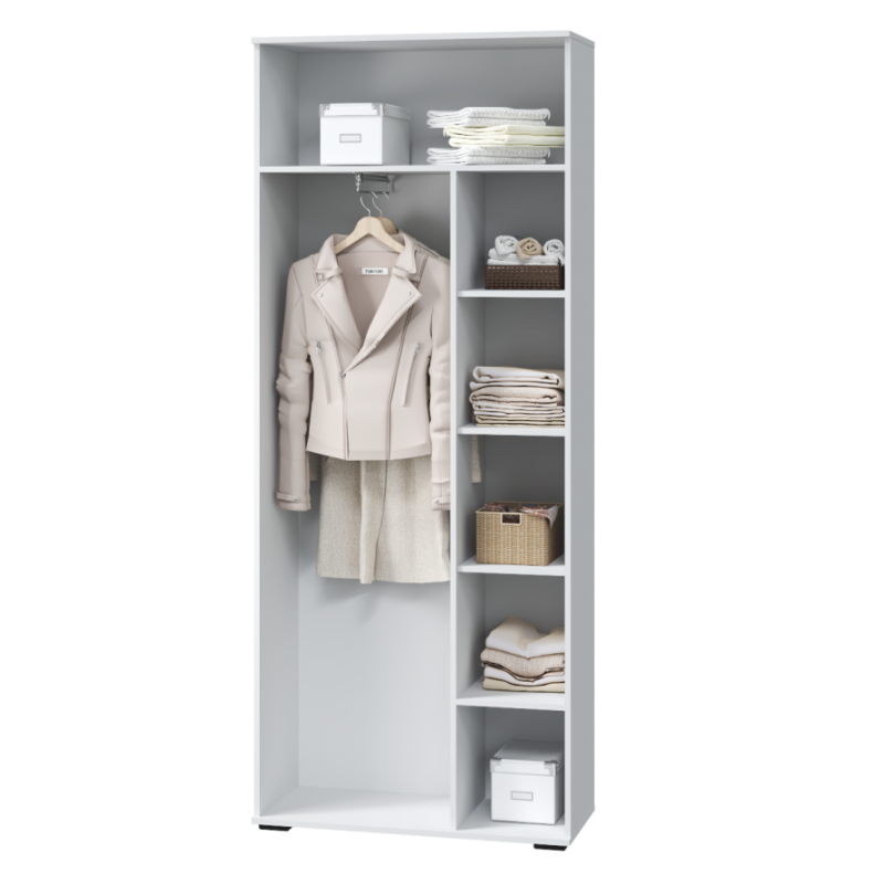 Прихожая Кашемир Шкаф 2-х дверный для платья и белья(с выдв.штангой) МЛЕК (Кашемир / Сантьяго)