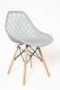 Стул Сидней КНР (Пластиковый стул с деревянными ножками и металлическим каркасом серый)