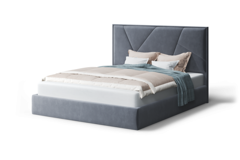 Кровать НА опоре Ингрид 1400 МЛЕК (бренди лайт 28/серый)