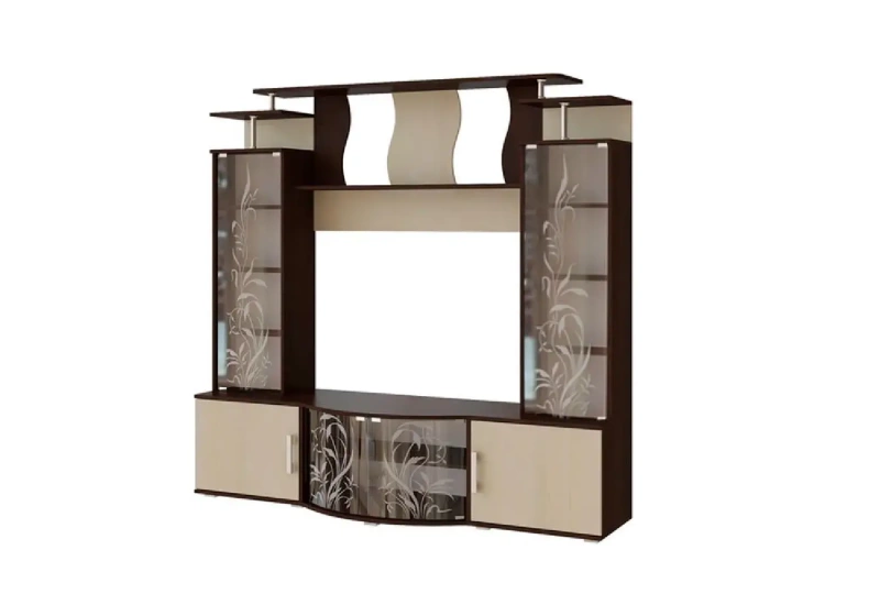 Гостиная Виста Стенка МИФ (Дуб беленый, венге)