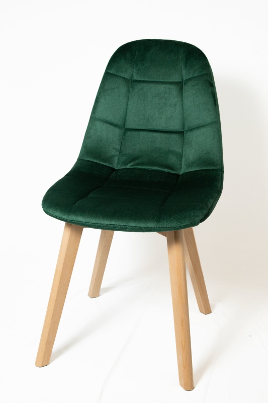 Стул Аделаида КНР (стул с бархатным сиденьем и деревянными ножками зеленый)