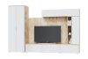 Гостиная Сканди Шкаф настенный 1 створчатый 1680 МЛЕК (Дуб бунратти/белый (316*1680*314))