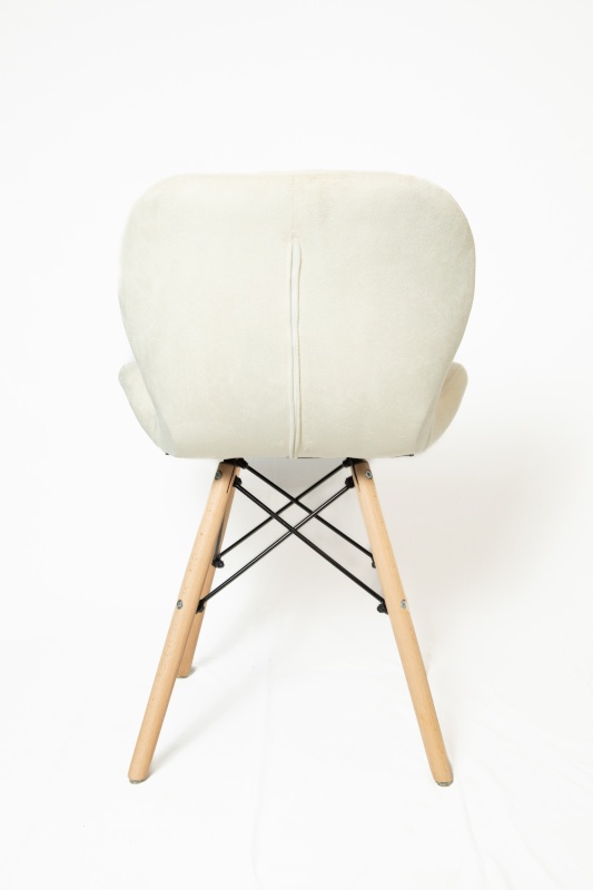 Стул Манжера КНР (бархатный стул, деревянные ножки, металлический каркас 59 бежевый)