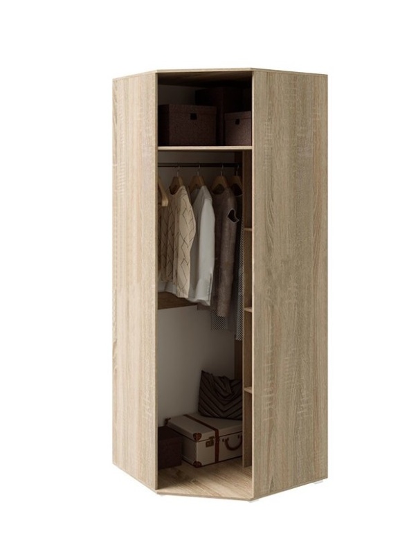 Спальный гарнитур Ким Шкаф угловой МИФ (Бетон графит, сонома)