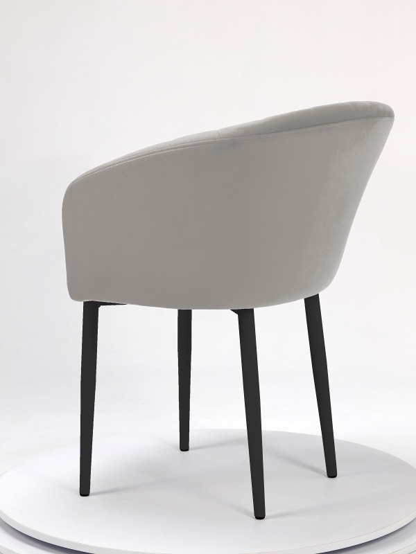 Стул Версаль ПАМИР (F81 Светло-серый/Черная опора)