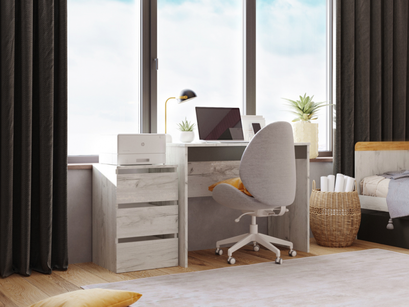 НКМ Кент-1 секция №4 тумба РОСТОК (Дуб Крафт Белый (400*620*370))