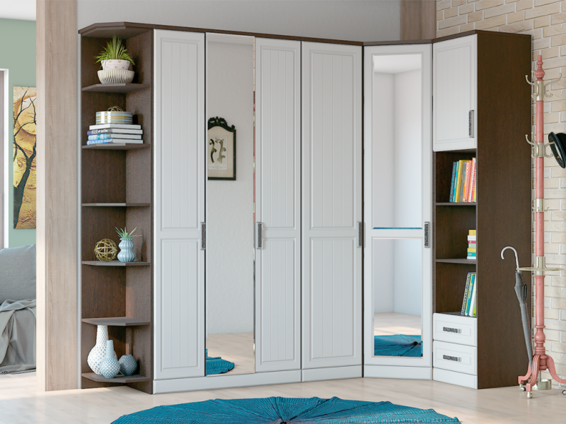 НКМ Венеция-1 МДФ Секция №7 окончание угловое РОСТОК (Белое дерево/Венге)