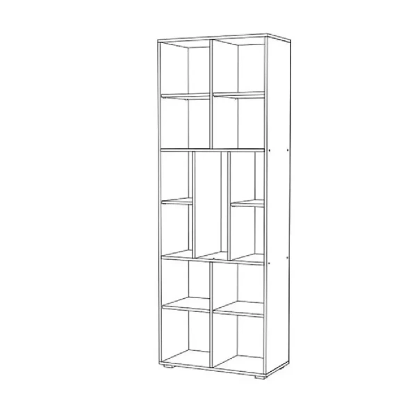 Неаполь-1 Стеллаж МИФ (Бетон светлый/Дуб сонома)