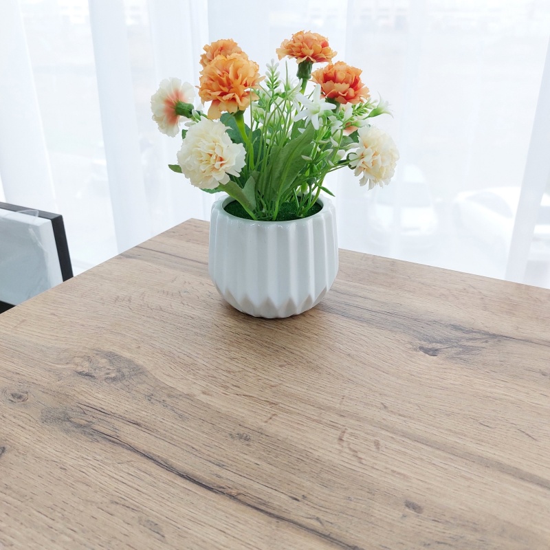 НКМ Дубай секция №3 Комод 900 РОСТОК (Белый жемчуг / Дуб Вотан)