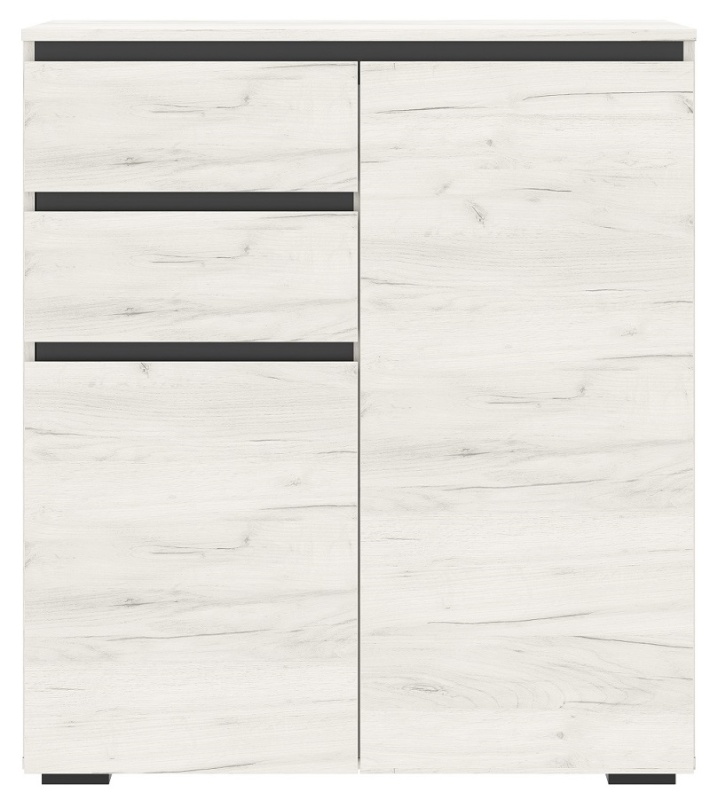 Прихожая Гретта Тумба 2С2Я ПАМИР (Крафт белый-Антрацит (900*1011*411))