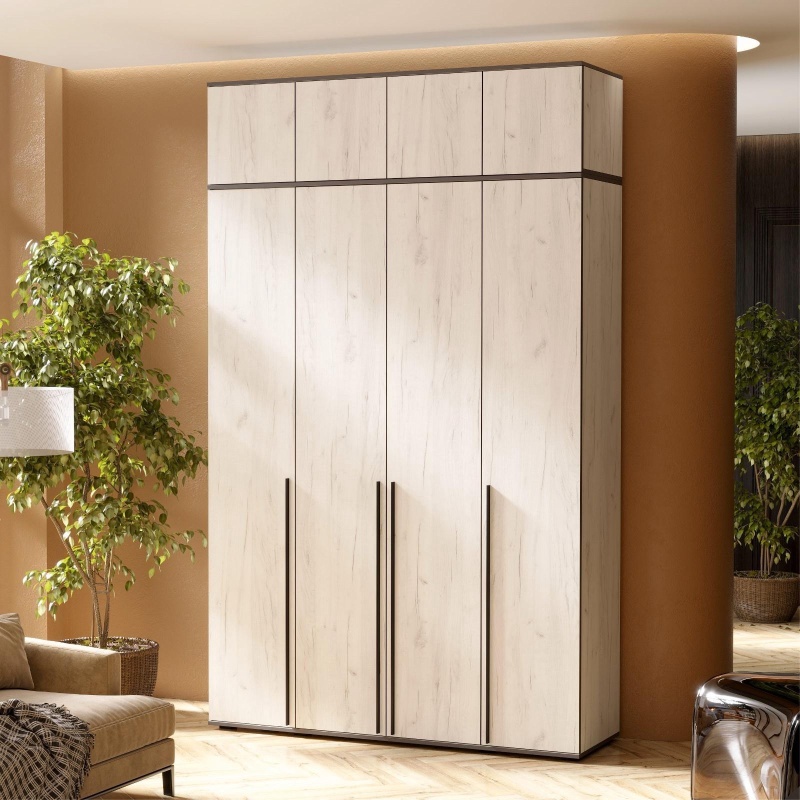 Норд Антресоль к шкафу (1600) МИФ (Дуб Крафт Белый)