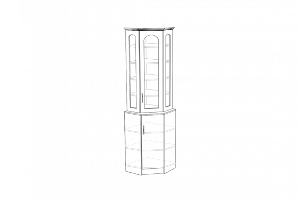 Буфет Лиза №2 угловой МИФ (Ольха матовый)