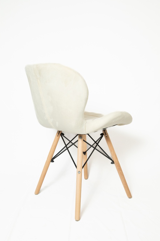 Стул Манжера КНР (бархатный стул, деревянные ножки, металлический каркас 59 бежевый)