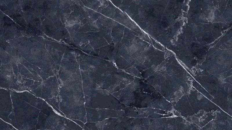 Стол Джорджио Керамика 2000 Ваша Мебель (Керамика ДГ-2 мрамор черный, МДФ черный, каркас муар черный (полка 300;2000(2600)х900))